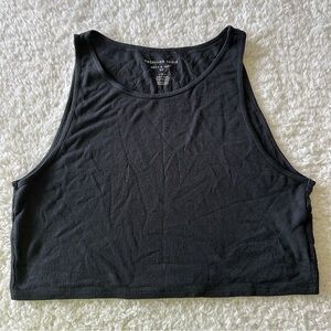 American Eagle Soft & Sexy Ribbed Tank Top Large Black
